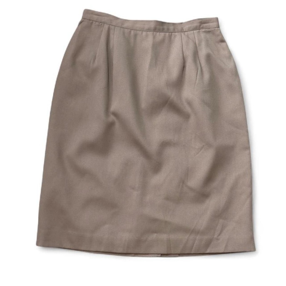 Vintage 90s Isaac Hazan Taupe Pencil Skirt, Women's Size 8